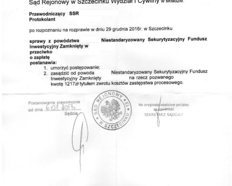 postanowienie