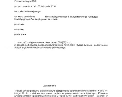 postanowienie