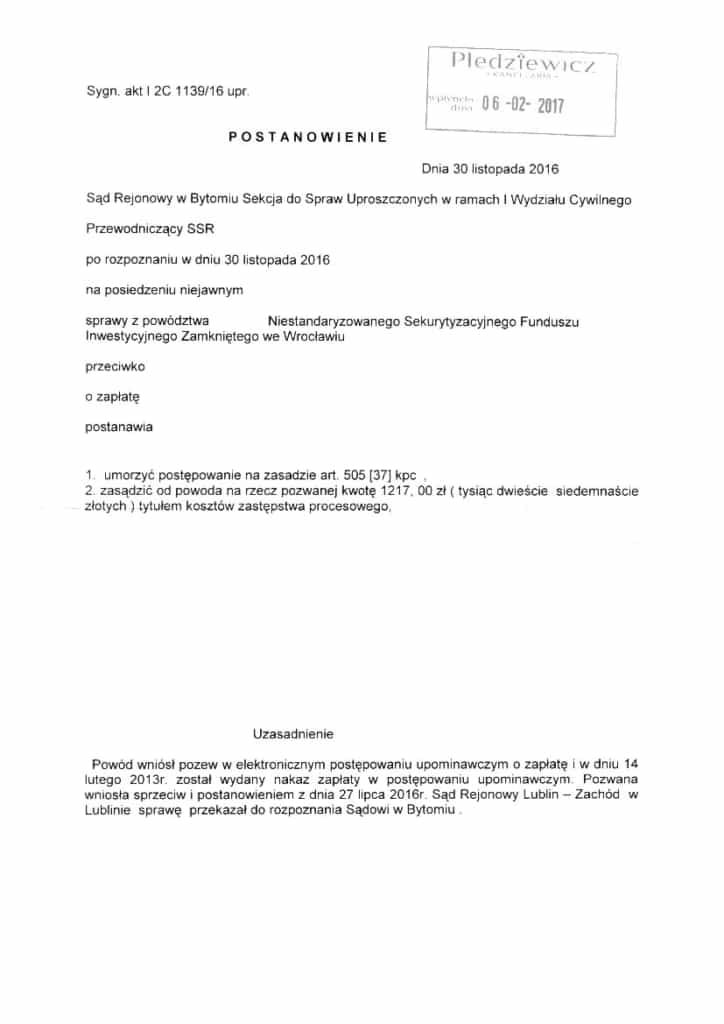 postanowienie