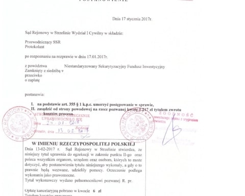postanowienie
