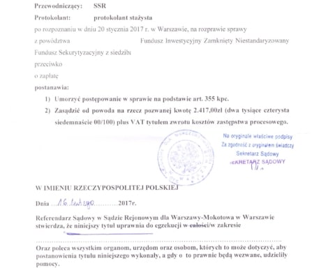 postanowienie