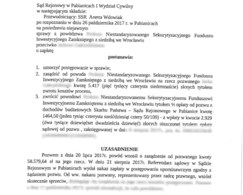 postanowienie